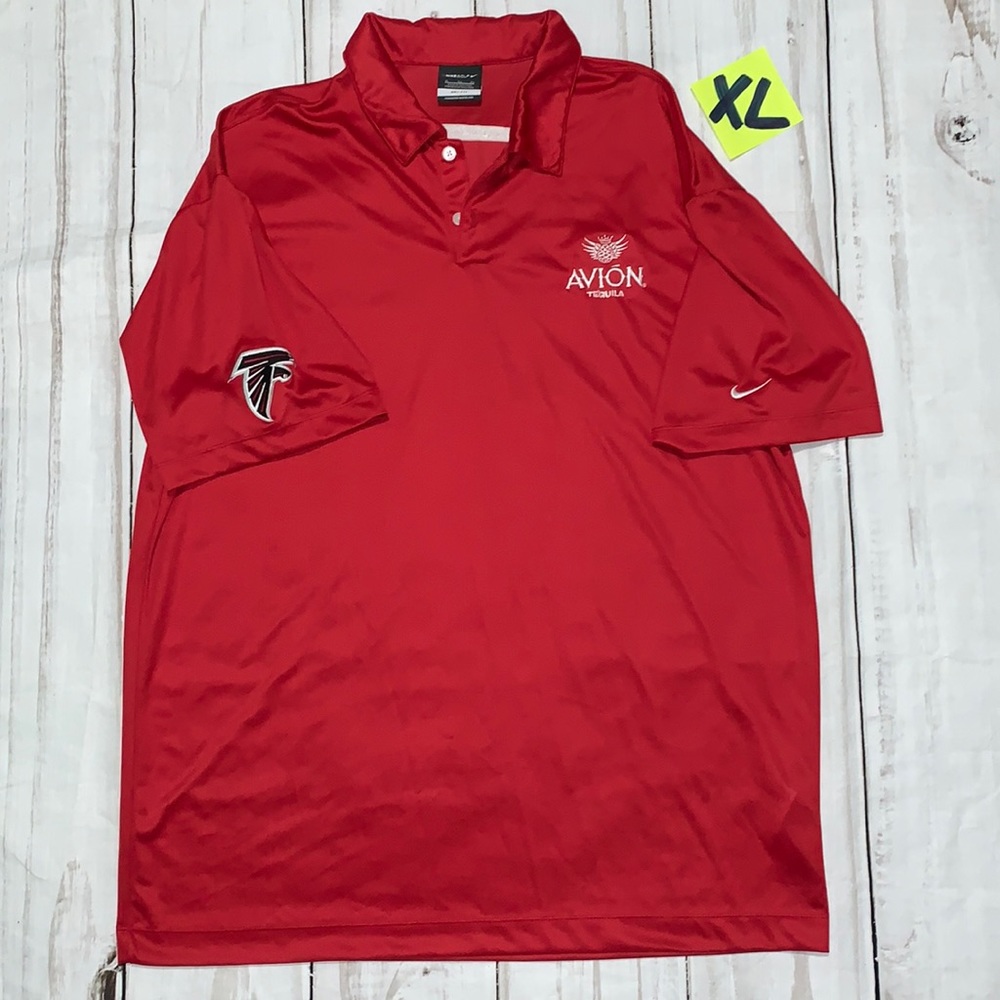 Nike Golf | Sz XL Avion Tequila / Atlanta Falcons red polo - new